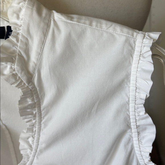 Relativity White Ruffled Sleeveless Button-Front Blouse - Picture 4 of 12